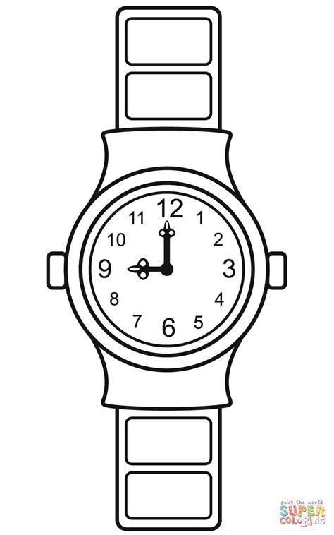 wrist watch coloring pages